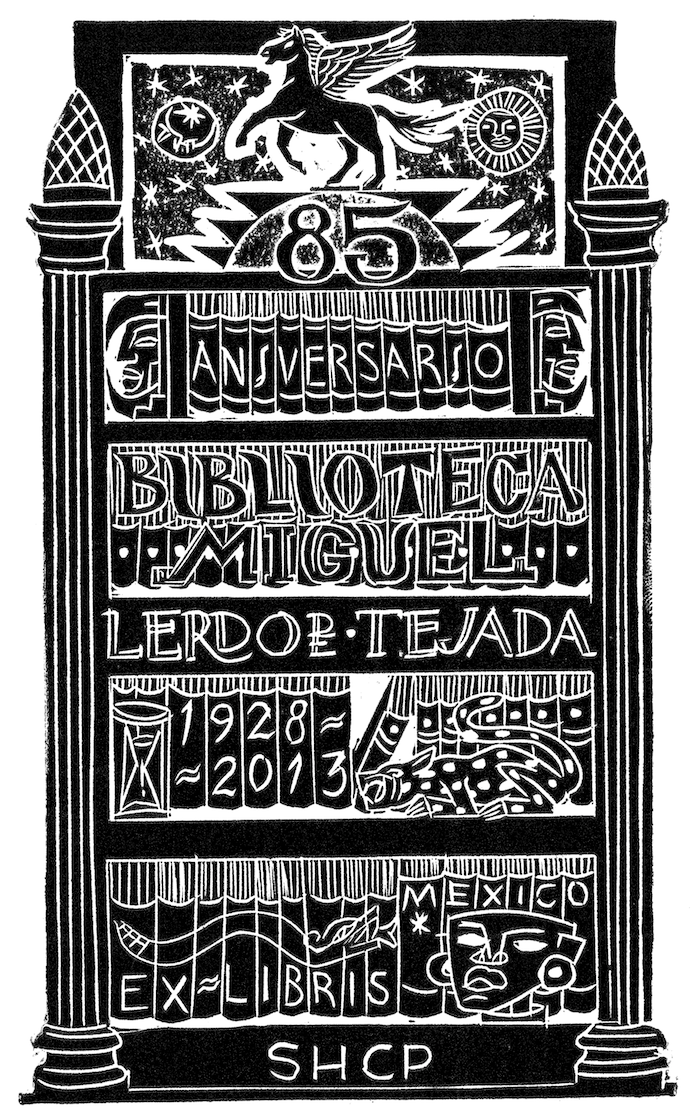 Ex Libris por Joel Rendón – Biblioteca Miguel Lerdo de Tejada